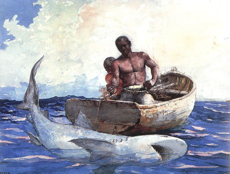 Winslow Homer Shark Fishing China oil painting art